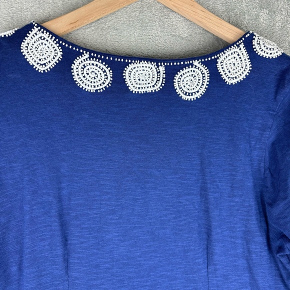 Tommy Bahama Top‎ Women Medium Royal Blue Keira Isle Of Bliss Tunic Beaded - Picture 16 of 16